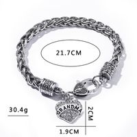 1 Piece Fashion Heart Shape Alloy Inlay Zircon Unisex Bracelets main image 2