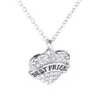 Fashion Mama Heart Shape Alloy Inlay Rhinestones Unisex Pendant Necklace sku image 6