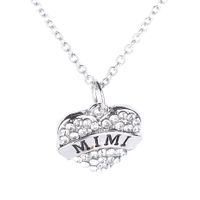 Fashion Mama Heart Shape Alloy Inlay Rhinestones Unisex Pendant Necklace sku image 2
