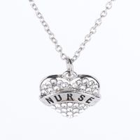 Fashion Mama Heart Shape Alloy Inlay Rhinestones Unisex Pendant Necklace sku image 12