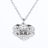 Fashion Mama Heart Shape Alloy Inlay Rhinestones Unisex Pendant Necklace main image 2