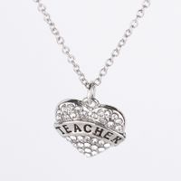 Fashion Mama Heart Shape Alloy Inlay Rhinestones Unisex Pendant Necklace sku image 14