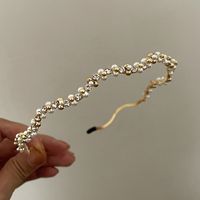 Fashion Geometric Cloth Inlay Artificial Pearls Hair Band sku image 29