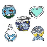 Cartoon Style Bulb Heart Shape Fish Tail Alloy Plating Unisex Brooches main image 3