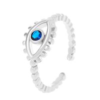 Fashion Eye Rhinestone Inlay Zircon Women's Open Ring sku image 10