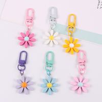 1 Piece Fashion Flower Resin Metal Plating Women's Bag Pendant Keychain main image 2