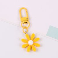 1 Piece Fashion Flower Resin Metal Plating Women's Bag Pendant Keychain main image 5