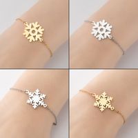 Titanium Steel Fashion Snowflake Bracelets main image 1