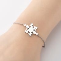 Titanium Steel Fashion Snowflake Bracelets sku image 2