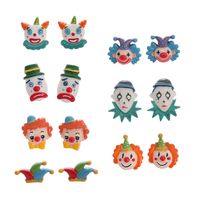 1 Pair Cartoon Style Clown Resin Handmade Women's Ear Studs main image 1