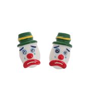 1 Pair Cartoon Style Clown Resin Handmade Women's Ear Studs sku image 4