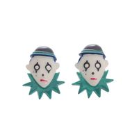 1 Pair Cartoon Style Clown Resin Handmade Women's Ear Studs sku image 3