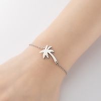Stainless Steel Fashion Plating Leaf Star Bracelets sku image 7