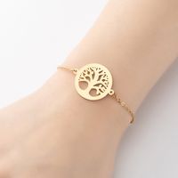 Acier Au Titane Style Simple Évider Placage Arbre Cocotier Bracelets sku image 10