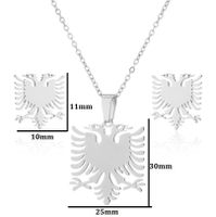 Fashion Eagle Stainless Steel Plating Earrings Necklace main image 3