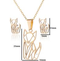 1 Jeu Style Simple Balle Acier Inoxydable Placage Des Boucles D'oreilles Collier sku image 21