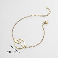 Stainless Steel Simple Style Plating Letter Bracelets main image 2
