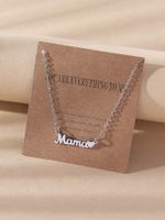 Mode Mama Lettre Acier Inoxydable Placage Collier main image 1