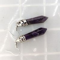 1 Pair Fashion Solid Color Polishing Crystal Drop Earrings sku image 10