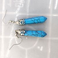 1 Pair Fashion Solid Color Polishing Crystal Drop Earrings sku image 6