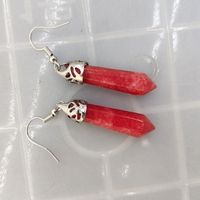 1 Pair Fashion Solid Color Polishing Crystal Drop Earrings sku image 5