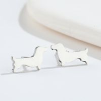 1 Paar Einfacher Stil Hund Titan Stahl Überzug Ohrstecker sku image 1