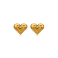 1 Pair Simple Style Heart Shape Stainless Steel Plating Ear Studs main image 3
