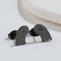 1 Pair Fashion Star Moon Wings Titanium Steel Asymmetrical Plating Hollow Out Ear Studs sku image 40
