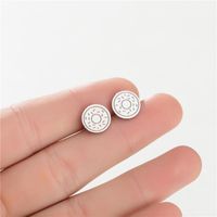 1 Pair Cartoon Style Round Fruit Stainless Steel Plating Ear Studs main image 5