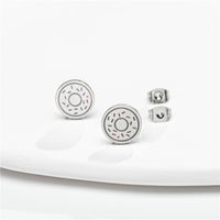 1 Pair Cartoon Style Round Fruit Stainless Steel Plating Ear Studs main image 3