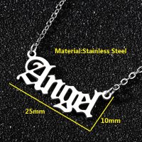 1 Stück Mode Brief Rostfreier Stahl Überzug Halskette Mit Anhänger main image 3