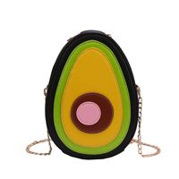 Women's Medium Pu Leather Fruit Cute Oval Zipper Crossbody Bag sku image 1