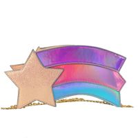 Women's Small Pu Leather Rainbow Star Fashion Sequins Zipper Crossbody Bag sku image 1
