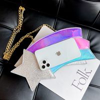 Women's Small Pu Leather Rainbow Star Fashion Sequins Zipper Crossbody Bag main image 4