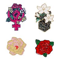 Fashion Rose Alloy Enamel Unisex Brooches main image 5