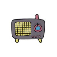 Cartoon Style Game Console Television Alloy Enamel Unisex Brooches sku image 6