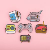 Cartoon Style Game Console Television Alloy Enamel Unisex Brooches main image 1