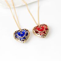 1 Piece Fashion Heart Shape Alloy Plating Rhinestones Women's Pendant Necklace main image 1