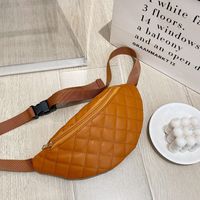 Women's Streetwear Solid Color Pu Leather Waist Bags sku image 4