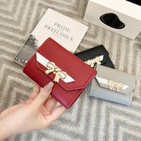 Women's Bow Knot Pu Leather Magnetic Buckle Wallets main image 5