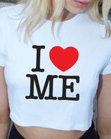 Women's T-shirt Short Sleeve T-shirts Printing Streetwear Letter Heart Shape main image 2