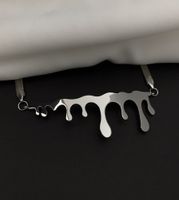 Fashion Simple Style Water Droplets Titanium Steel Metal Necklace main image 4