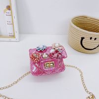 Girl's Pu Leather Animal Cute Square Zipper Crossbody Bag sku image 6