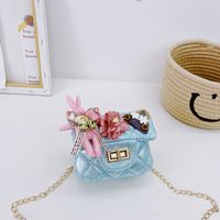 Girl's Pu Leather Animal Cute Square Zipper Crossbody Bag sku image 9