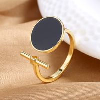 1 Piece Simple Style Round Copper Inlay Open Ring main image 1
