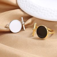 1 Piece Simple Style Round Copper Inlay Open Ring main image 3