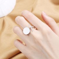 1 Piece Simple Style Round Copper Inlay Open Ring main image 2