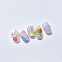 Sweet Heart Shape Plastic Nail Patches 1 Piece main image 2
