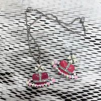 1 Piece Y2k Fashion Planet Stainless Steel Metal Enamel Titanium Steel Silver Plated Women's Brooches Necklace main image 8
