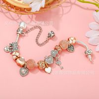 1 Piece Fashion Heart Shape Crown Alloy Inlay Artificial Gemstones Women's Bracelets main image 5